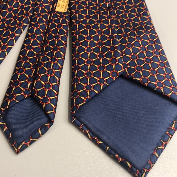 Hermes Tie - Blue/gold/ red - Picture 3 of 8